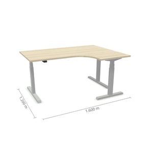 Elektriski augstumā regulējams galds Prestige Line L forma 160 cm x 120 cm-Ergostock