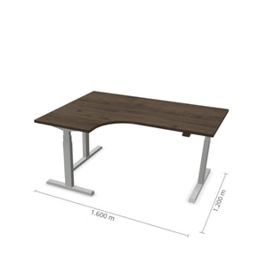 Elektriski augstumā regulējams galds Prestige Line L forma 160 cm x 120 cm-Ergostock