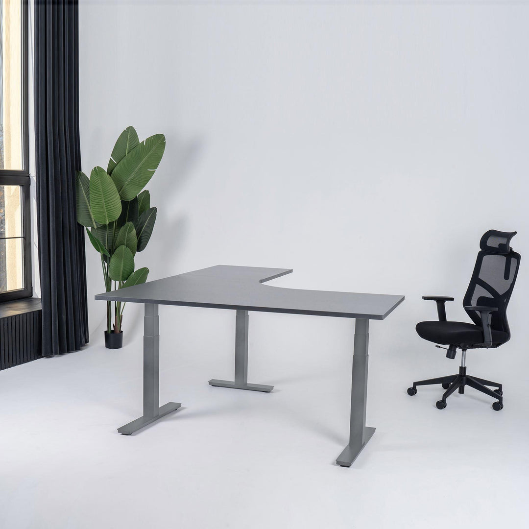 Elektriski augstumā regulējams galds Prestige Line L forma 200 cm x 120 cm-Ergostock