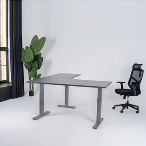 Elektriski augstumā regulējams galds Prestige Line L forma 200 cm x 120 cm-Ergostock