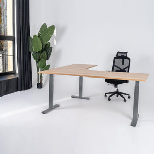 Elektriski augstumā regulējams galds Prestige Line L forma 200 cm x 120 cm-Ergostock