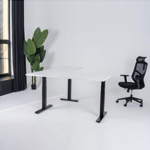 Elektriski augstumā regulējams galds Prestige Line L forma 200 cm x 120 cm-Ergostock