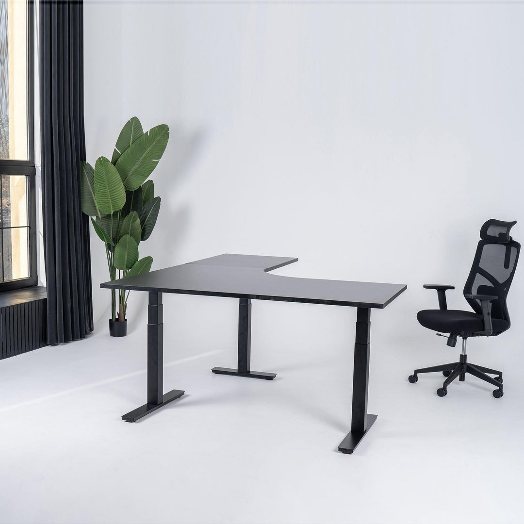 Elektriski augstumā regulējams galds Prestige Line L forma 200 cm x 120 cm-Ergostock