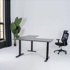 Elektriski augstumā regulējams galds Prestige Line L forma 200 cm x 120 cm-Ergostock