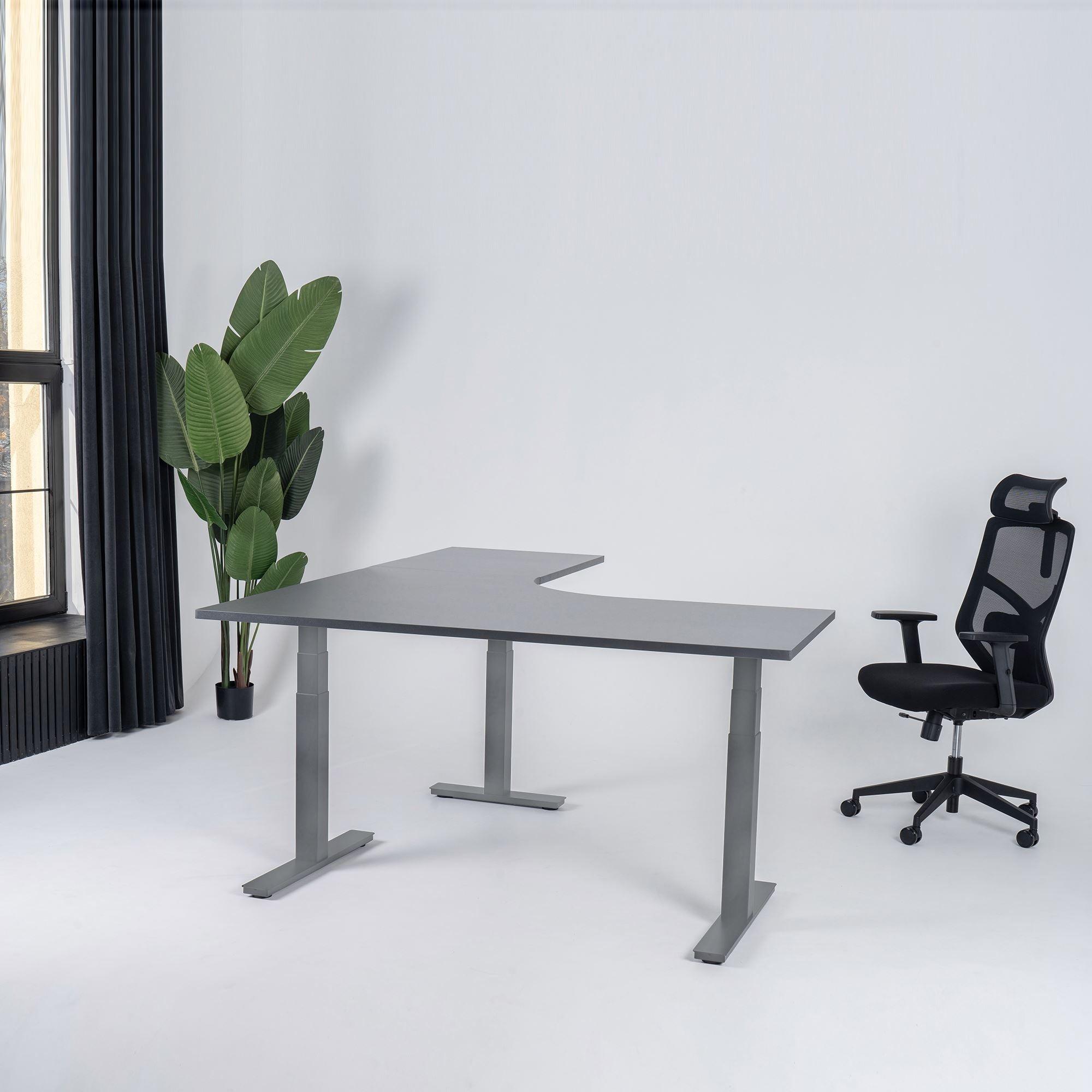 Elektriski augstumā regulējams galds Prestige Line L forma 200 cm x 200 cm-Ergostock