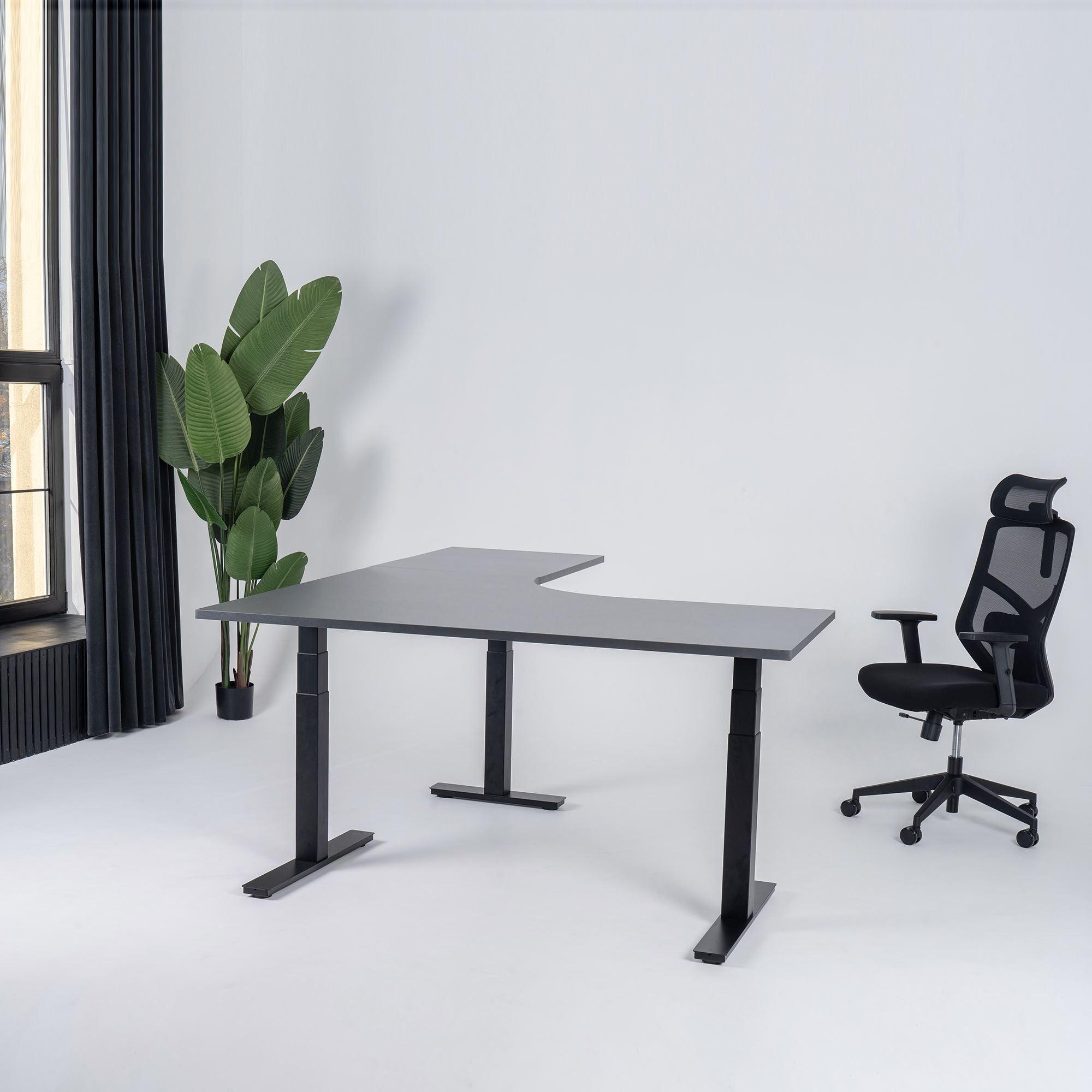 Elektriski augstumā regulējams galds Prestige Line L forma 200 cm x 200 cm-Ergostock