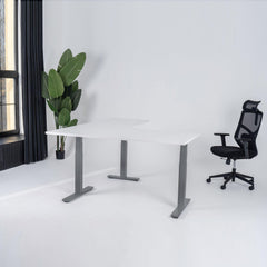 Elektriski augstumā regulējams galds Prestige Line L forma 200 cm x 200 cm-Ergostock