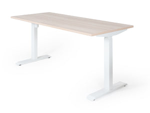 Elektriski augstumā regulējams galds Unico Line, galda virsmas krāsa Nabucco, statīva krāsa Balta, Ergostock