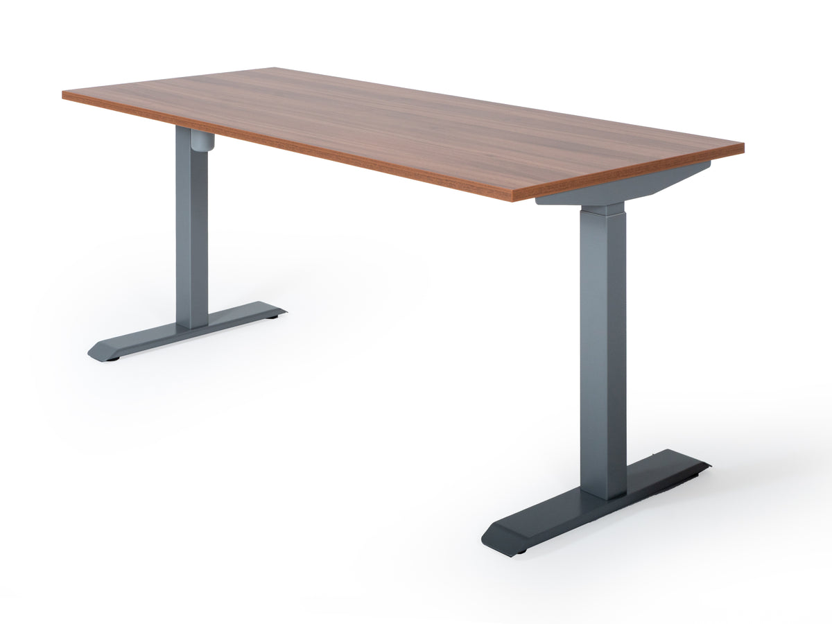 Elektriski augstumā regulējams galds Unico Line – Riekstkoks / Balta / 120 x 65