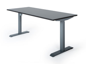 Elektriski augstumā regulējams galds Unico Line, galda virsmas krāsa Antracīts, statīva krāsa Sudraba, Ergostock