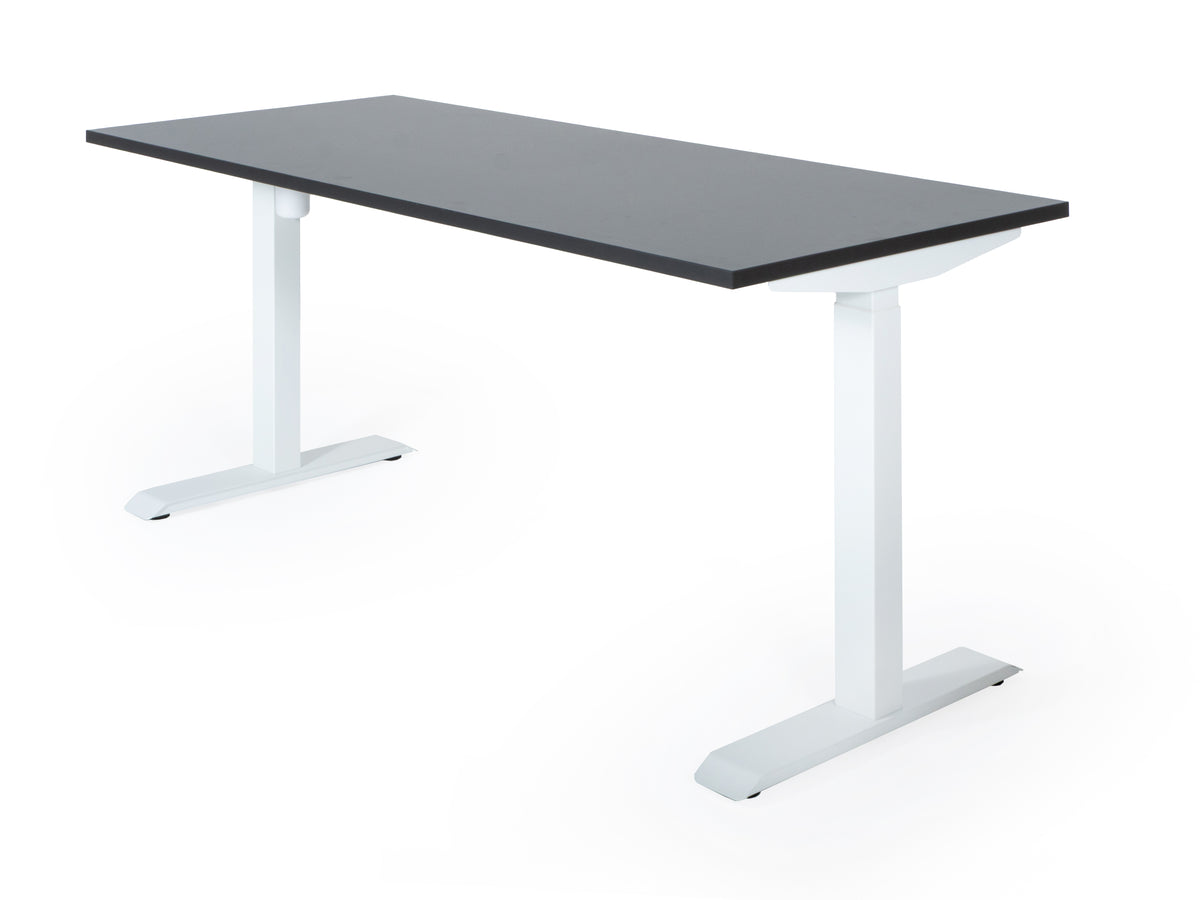 Elektriski augstumā regulējams galds Unico Line, galda virsmas krāsa Antracīts, statīva krāsa Balta, Ergostock