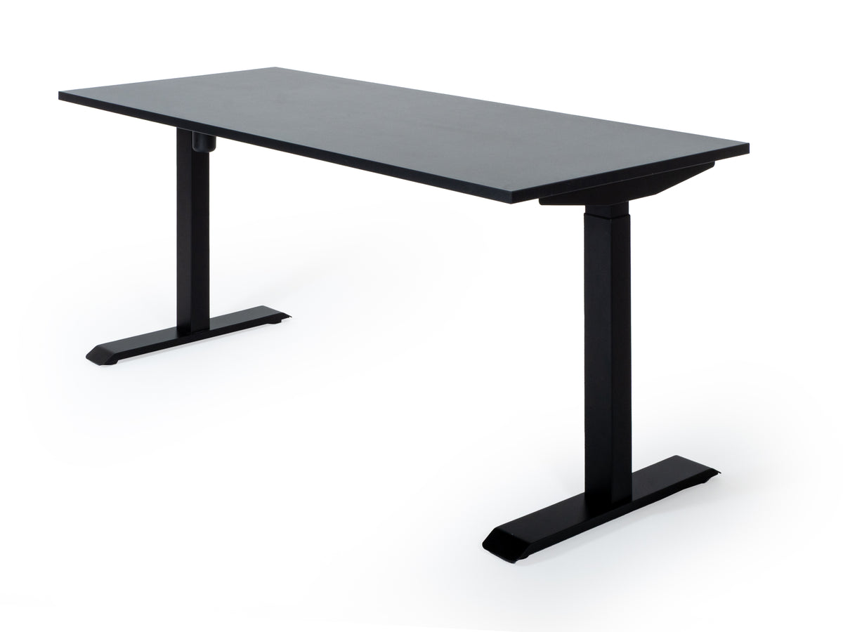 Elektriski augstumā regulējams galds Unico Line – Melna / Melna / 120 x 65