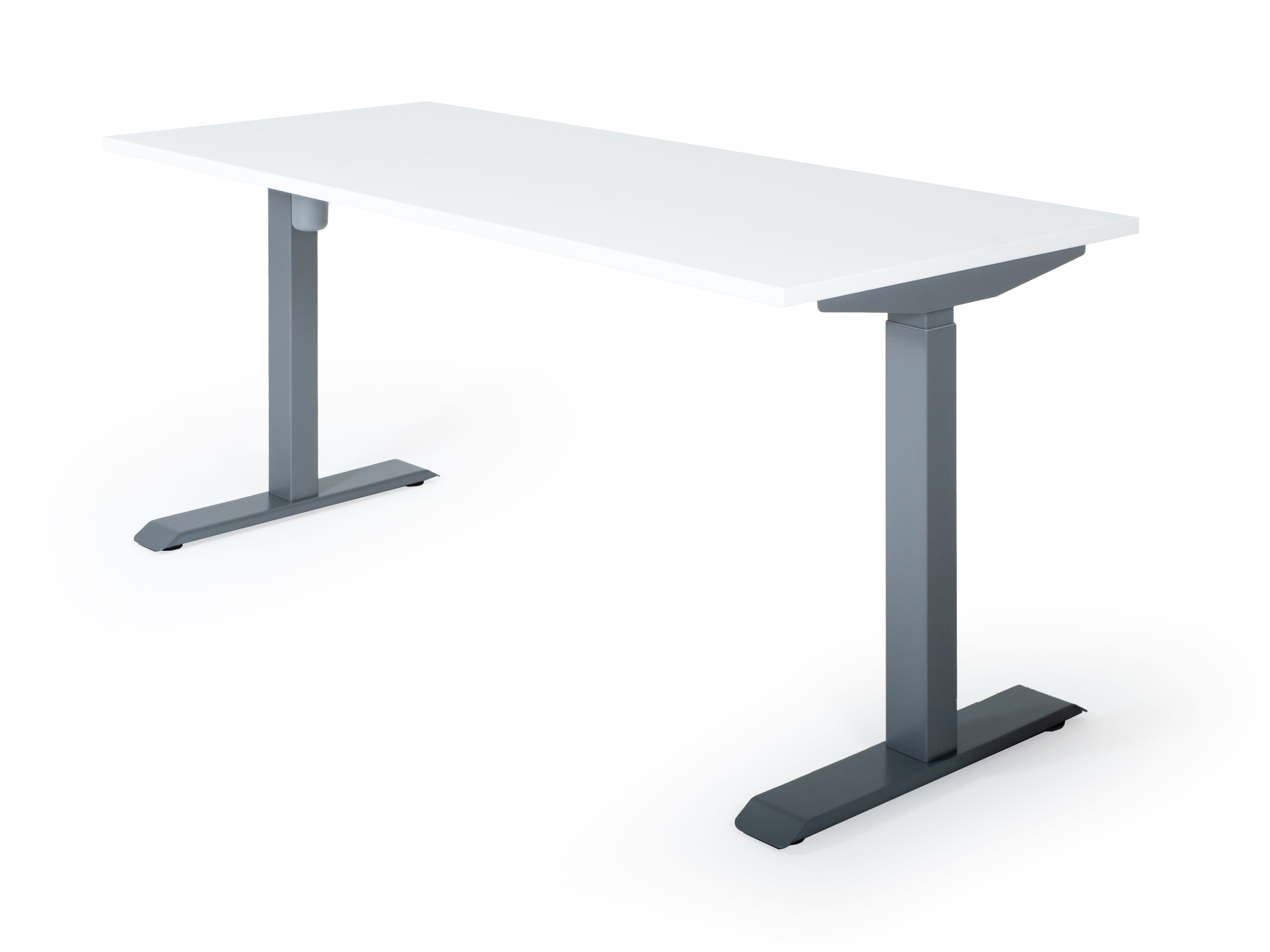 Elektriski augstumā regulējams galds Unico Line, galda virsmas krāsa Balta, statīva krāsa Sudraba, Ergostock