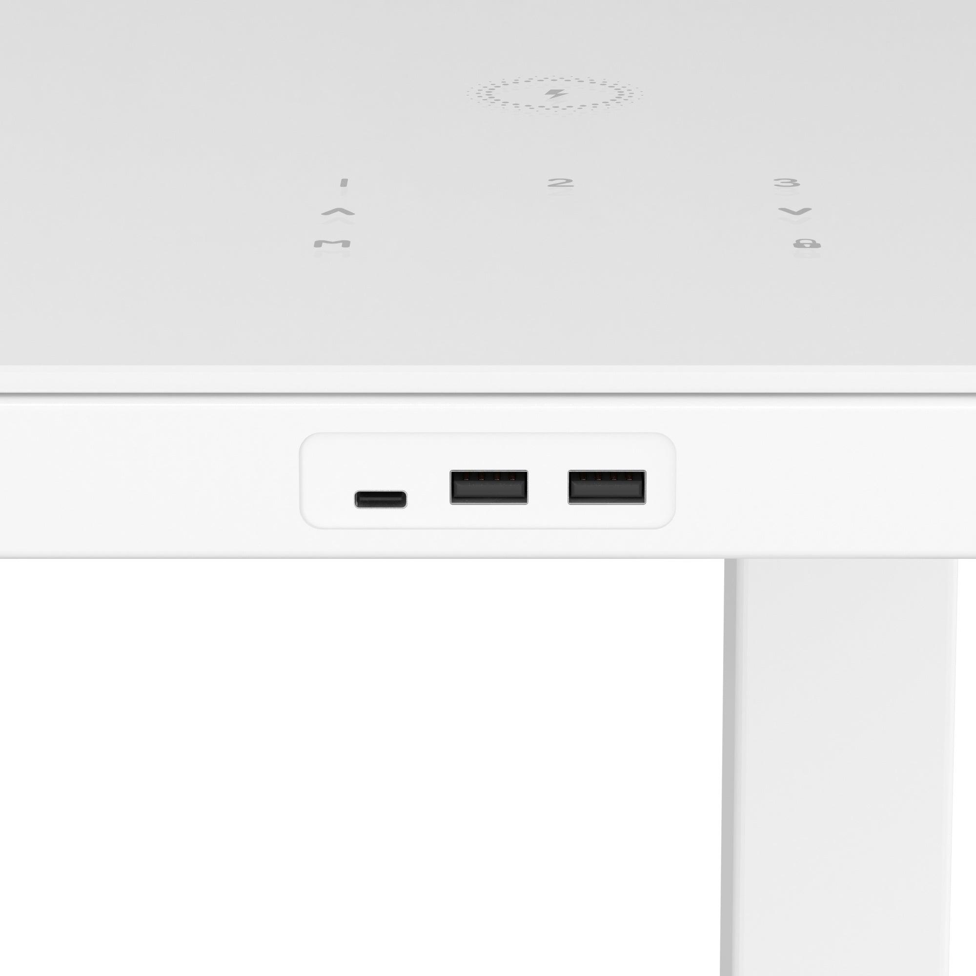 Elektriski augstumā regulējams multifunkcionāls galds Home Line balts