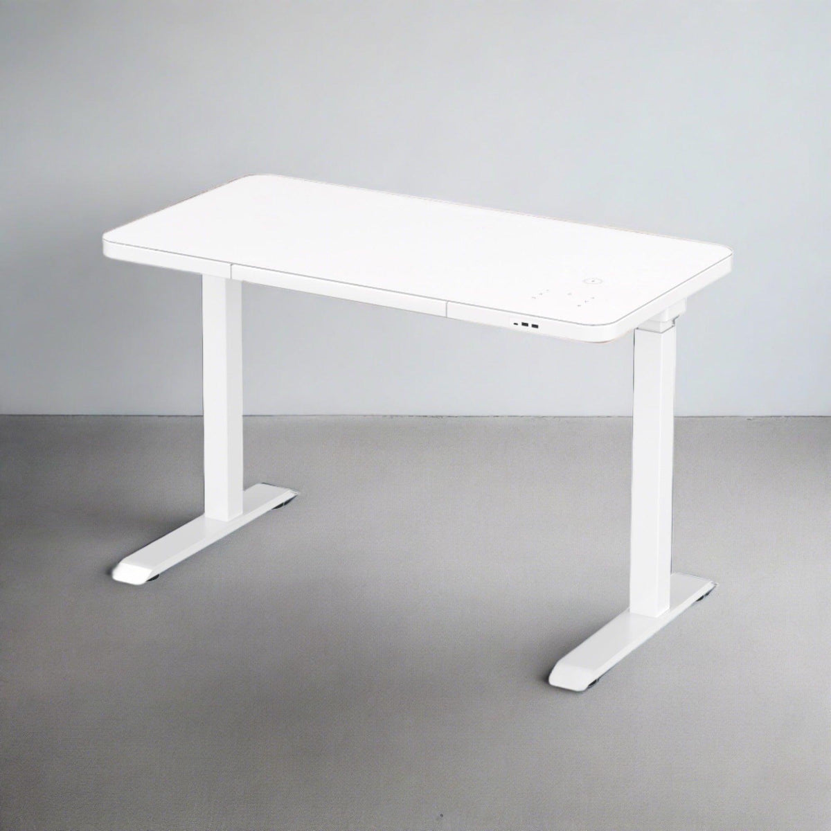 Elektriski augstumā regulējams multifunkcionāls galds Home Line baltā krāsā