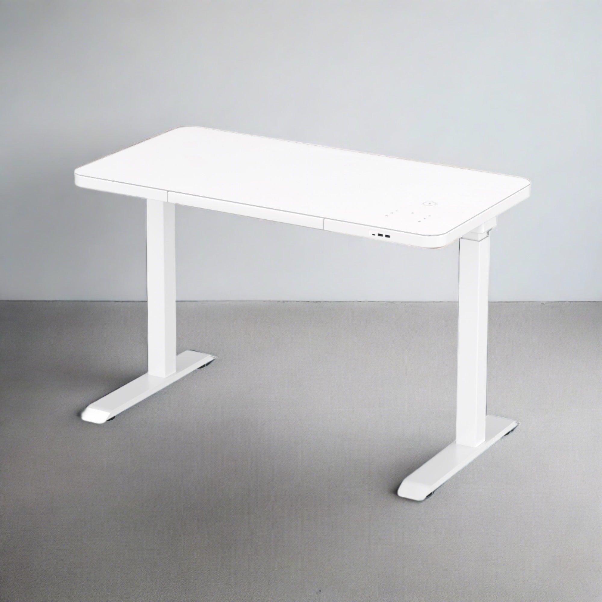 Elektriski augstumā regulējams multifunkcionāls galds Home Line baltā krāsā