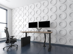 Ergostock komplekts augstumā regulējams galds Prestige Line 140 cm x 80 cm un Biroja krēsls VANE HD Handy Black-Ergostock