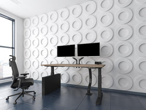 Ergostock komplekts augstumā regulējams galds Prestige Line 140 cm x 80 cm un Biroja krēsls VANE HD Handy Black-Ergostock