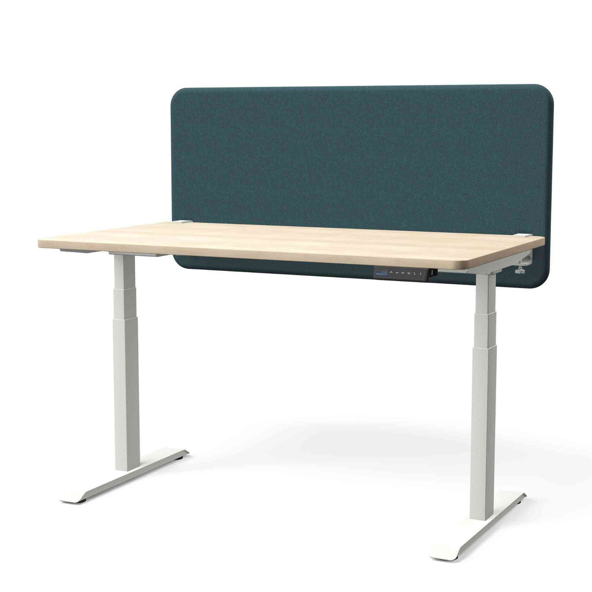 Galda starpsiena TYSTIQ – 120 x 65 / Teal Green / Balta