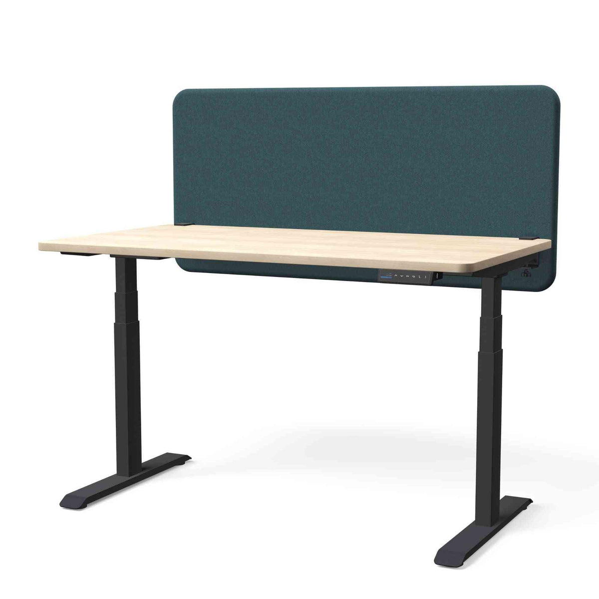 Galda starpsiena TYSTIQ – 120 x 65 / Teal Green / Melna
