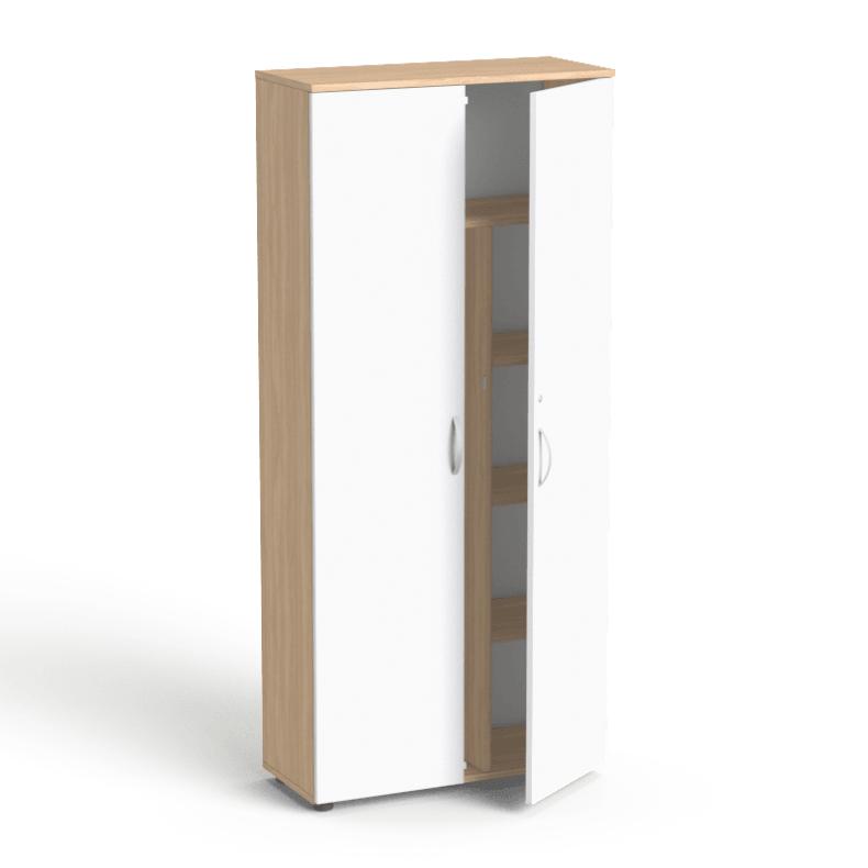 Garderobes skapis Flexx, ar 5 plauktiem, 1800 x 800 x 355 mm - Ergostock.lv