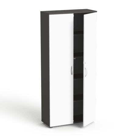 Garderobes skapis Flexx, ar 5 plauktiem, 1800 x 800 x 355 mm - Ergostock.lv