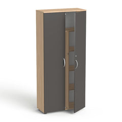 Garderobes skapis Flexx, ar 5 plauktiem, 1800 x 800 x 355 mm - Ergostock.lv