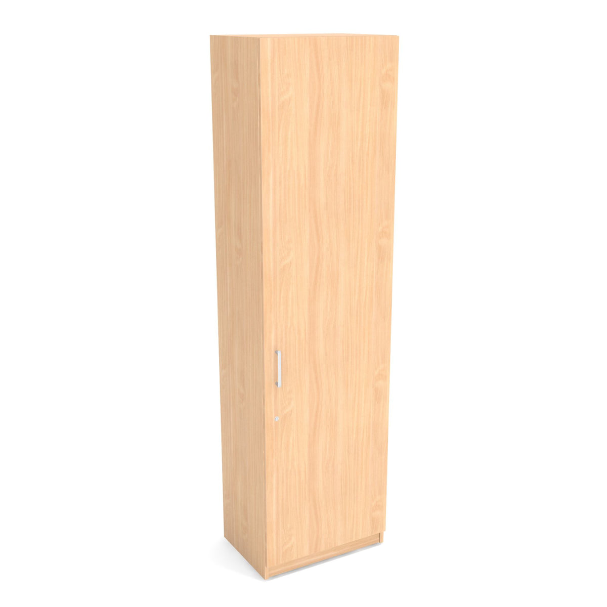 Garderobes skapis PRO LINE, apģērbu stanga un 2 plaukti, 2195x600x420 mm, pamatnes rāmis, konfigurējams