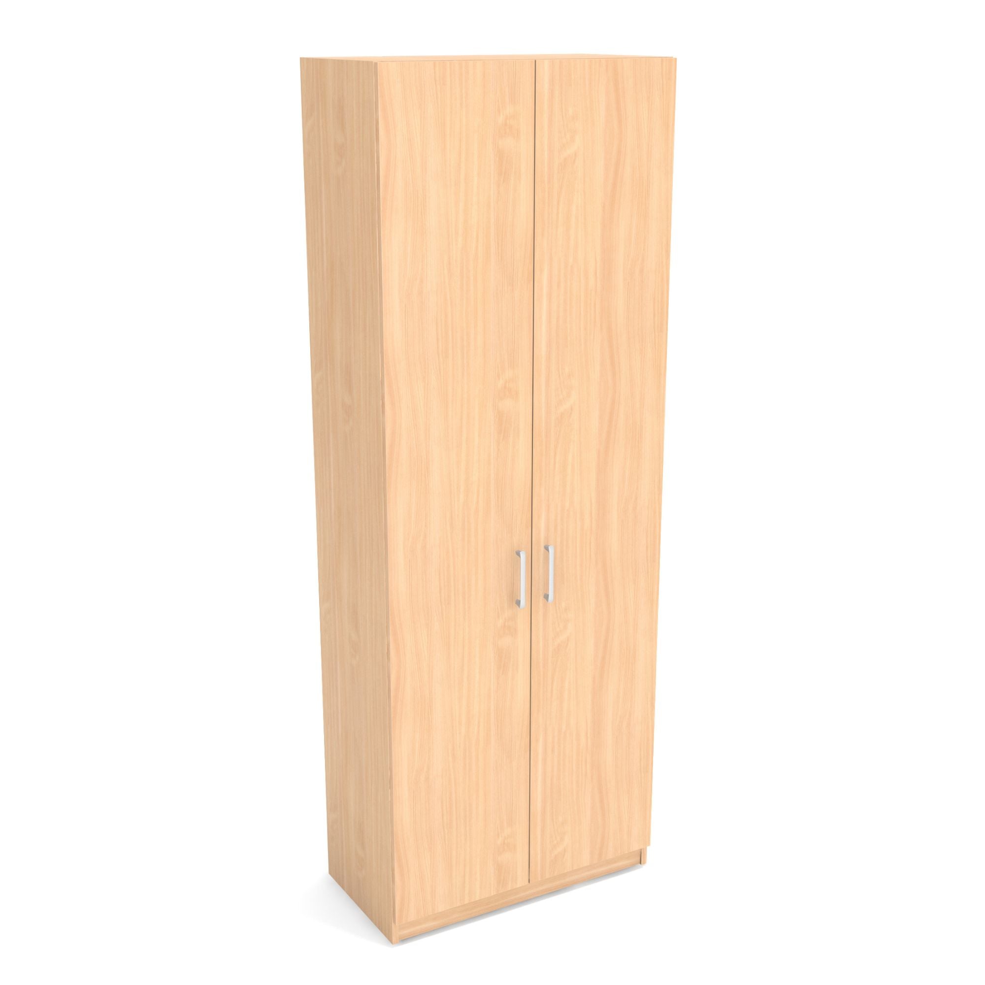 Garderobes skapis PRO LINE, apģērbu stanga un 2 plaukti, 2195x800x420 mm, pamatnes rāmis, konfigurējams-Ergostock