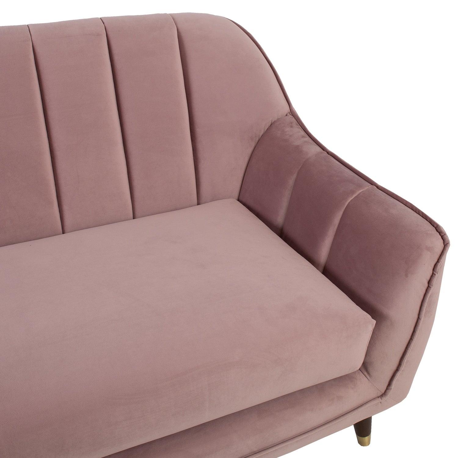 Home4You Dīvāns JOANNA 1965xD835xH805cm violeti rozā samts-Ergostock