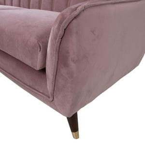 Home4You Dīvāns JOANNA 1965xD835xH805cm violeti rozā samts-Ergostock