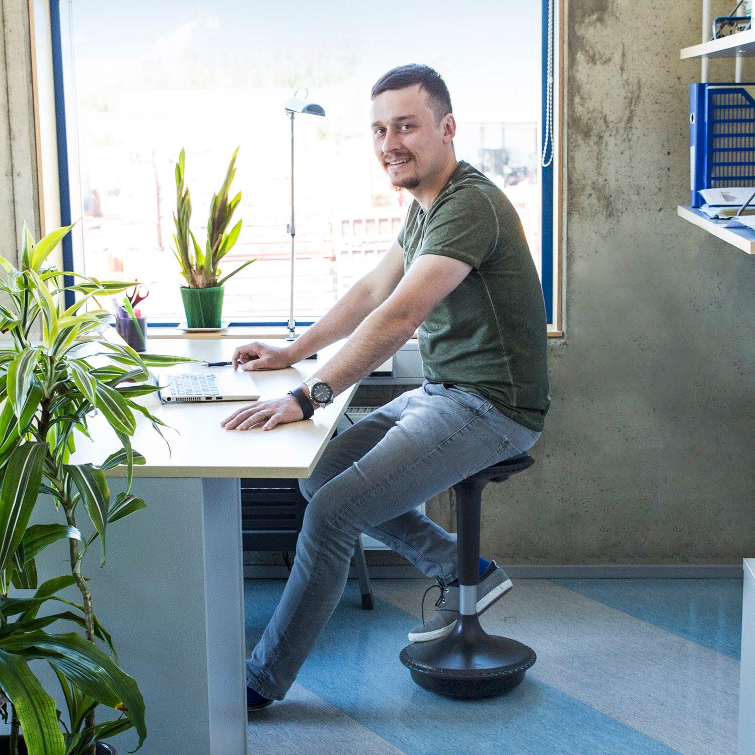 Home4You Ergonomisks augsts krēsls JUST FUN pelēka-Ergostock