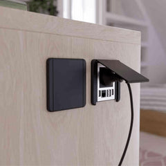 Iebūvējama Rozete ar atveramu aizsargvāku, 1x SCHUKO, 2xUSB A, 1x HDMI - Ergostock.lv