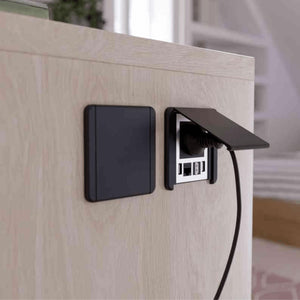 Iebūvējama Rozete ar atveramu aizsargvāku, 1x SCHUKO, 2xUSB A, 1x HDMI - Ergostock.lv