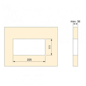 Iebūvējams Rozešu bloks Atom 26 | 2x SCHUKO, USB A+C, HDMI, melns-Ergostock