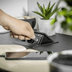 Iebūvējams Rozešu bloks AVARO, 1x SCHUKO, 2x USB A - Ergostock.lv