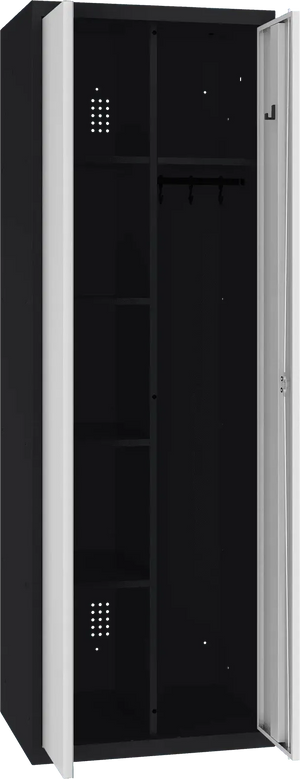 Inventāra skapis ar pakaramo 1800x600x500 mm - Ergostock.lv