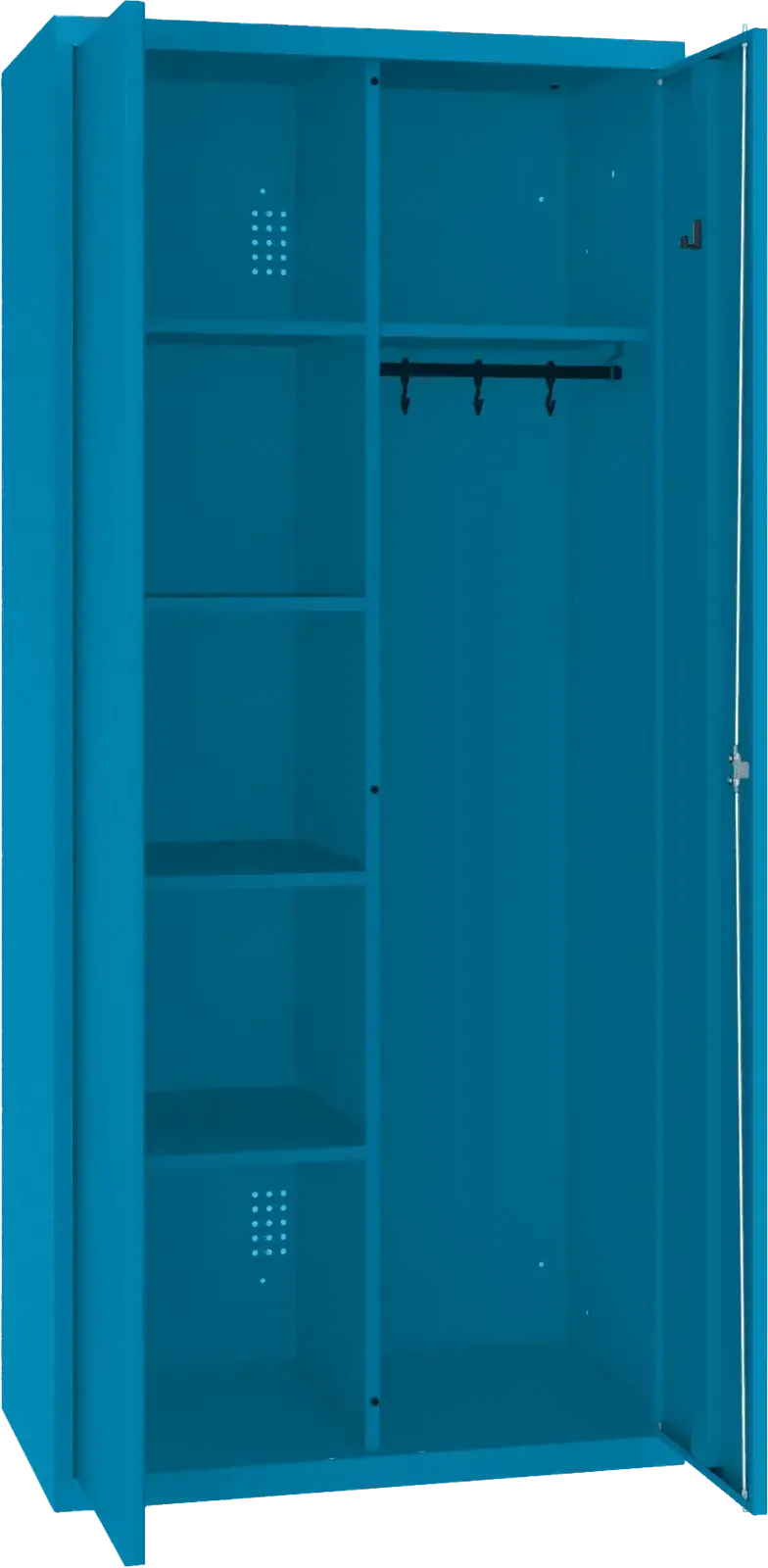 Inventāra skapis ar pakaramo 1800x800x500 mm – zils / zils