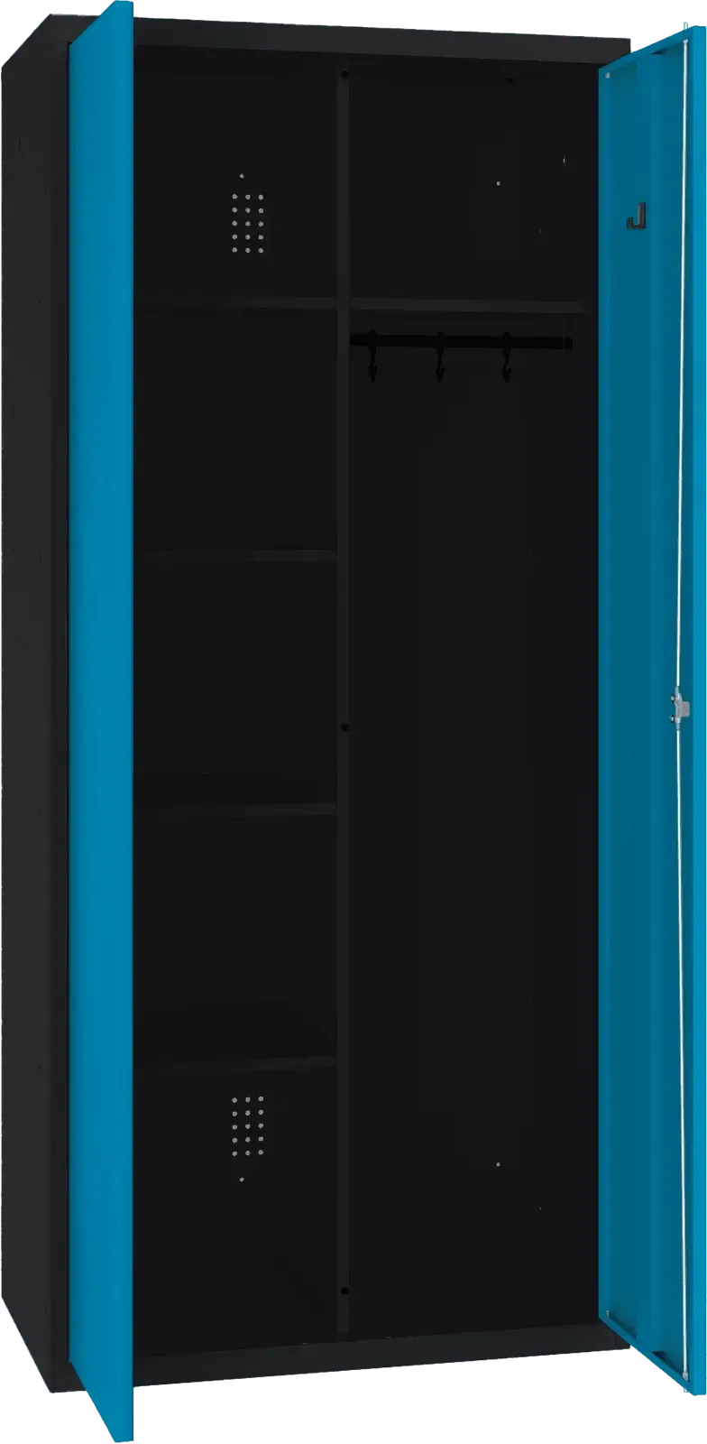 Inventāra skapis ar pakaramo 1800x800x500 mm - Ergostock.lv