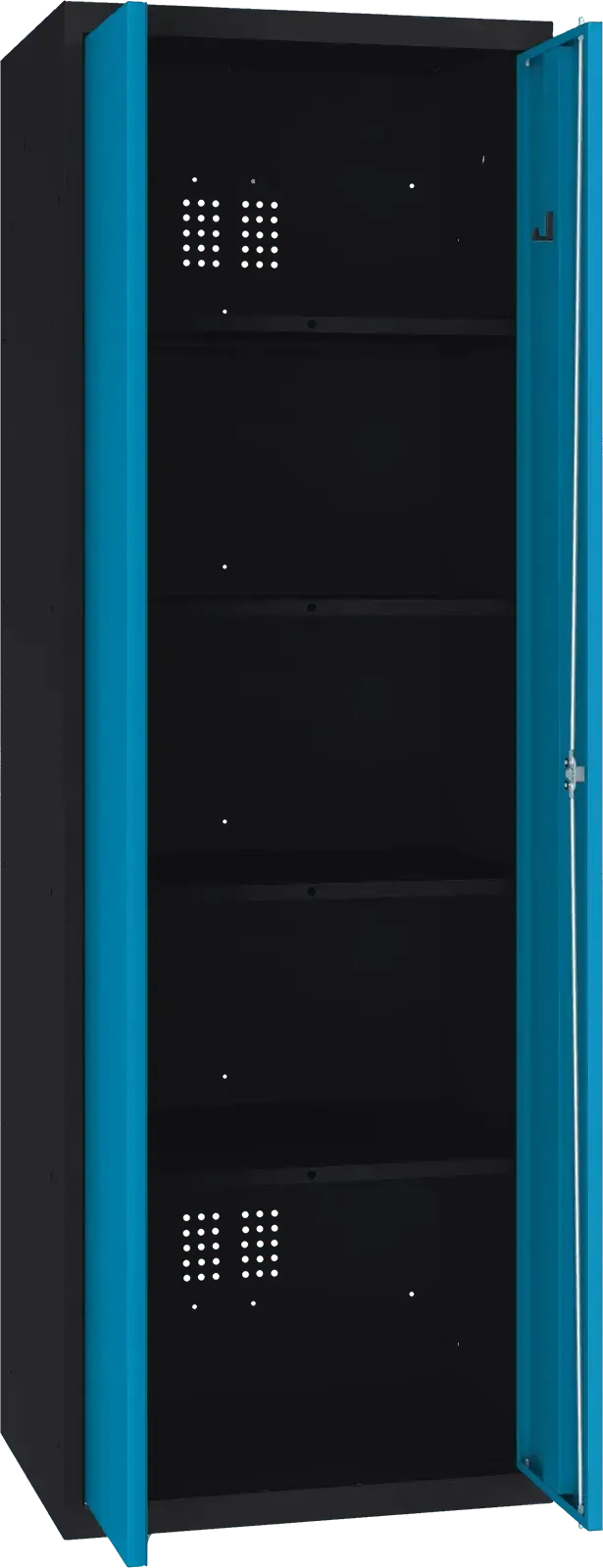 Inventāra skapis Classic 1800x600x500 mm – melns / zils