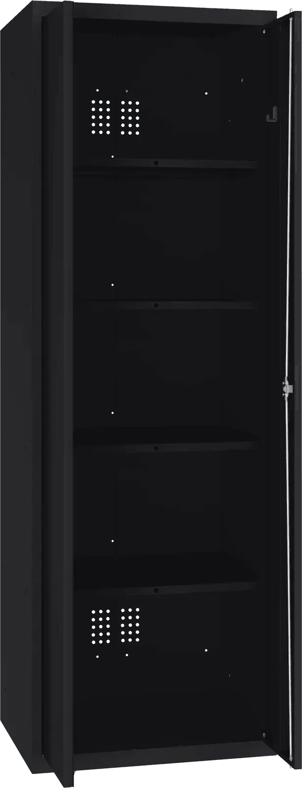 Inventāra skapis Classic 1800x600x500 mm – melns / melns