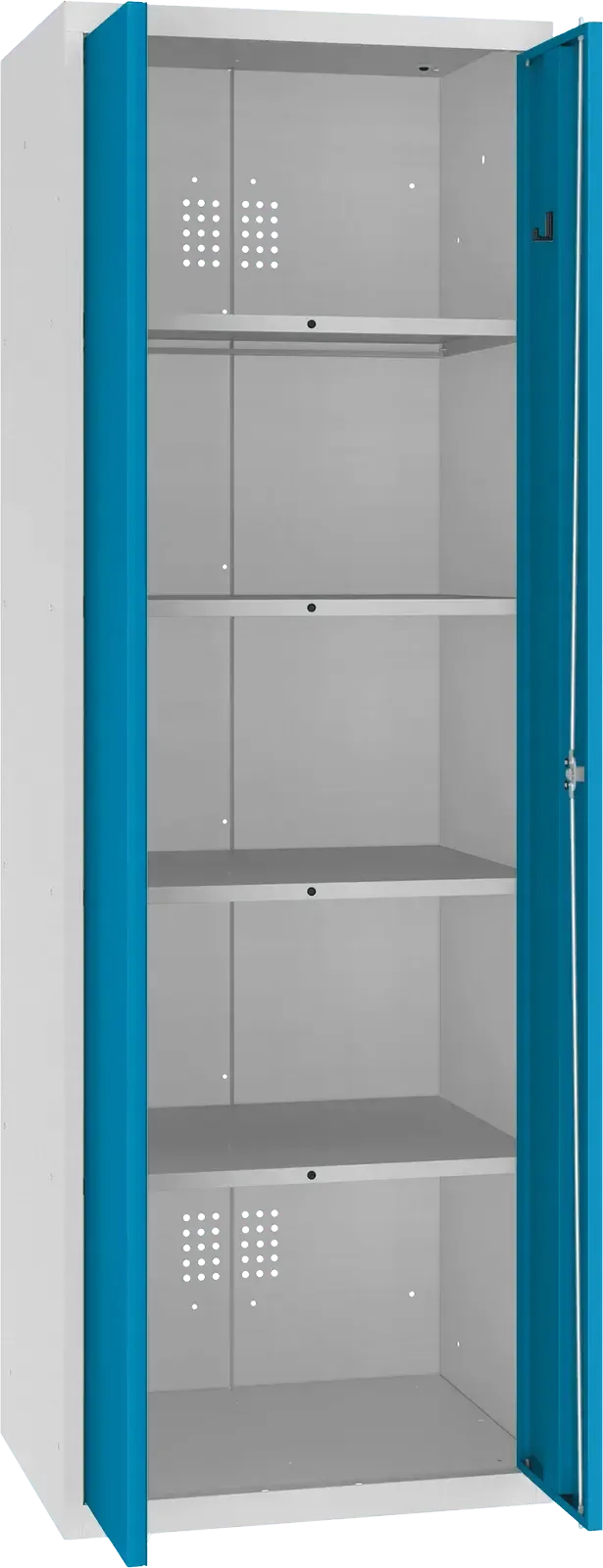 Inventāra skapis Classic 1800x600x500 mm – gaiši pelēks / zils