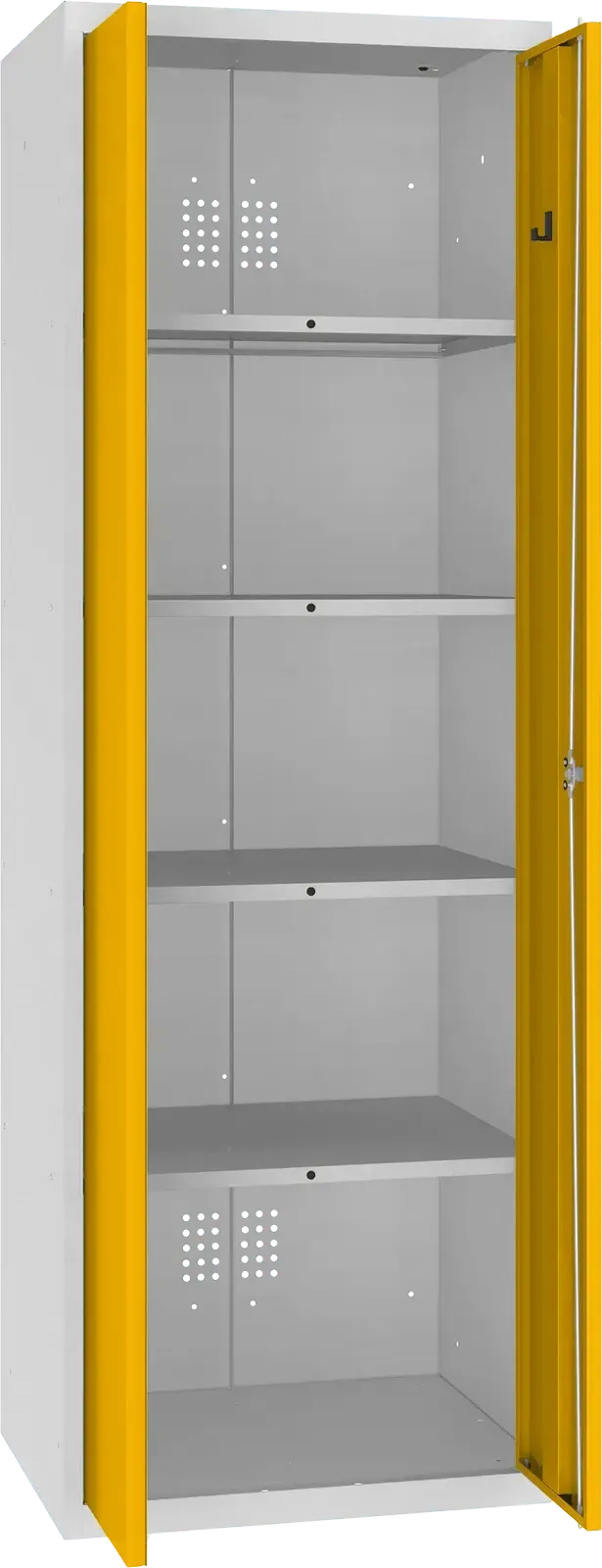 Inventāra skapis Classic 1800x600x500 mm – gaiši pelēks / dzeltens