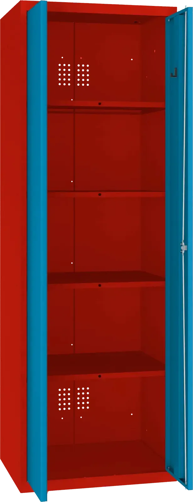Inventāra skapis Classic 1800x600x500 mm – sarkans / zils