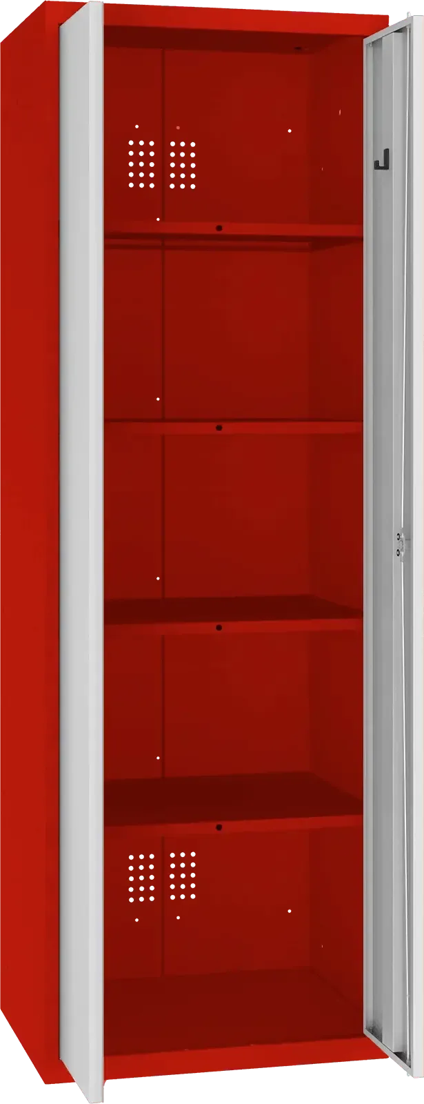 Inventāra skapis Classic 1800x600x500 mm – sarkans / gaiši pelēks