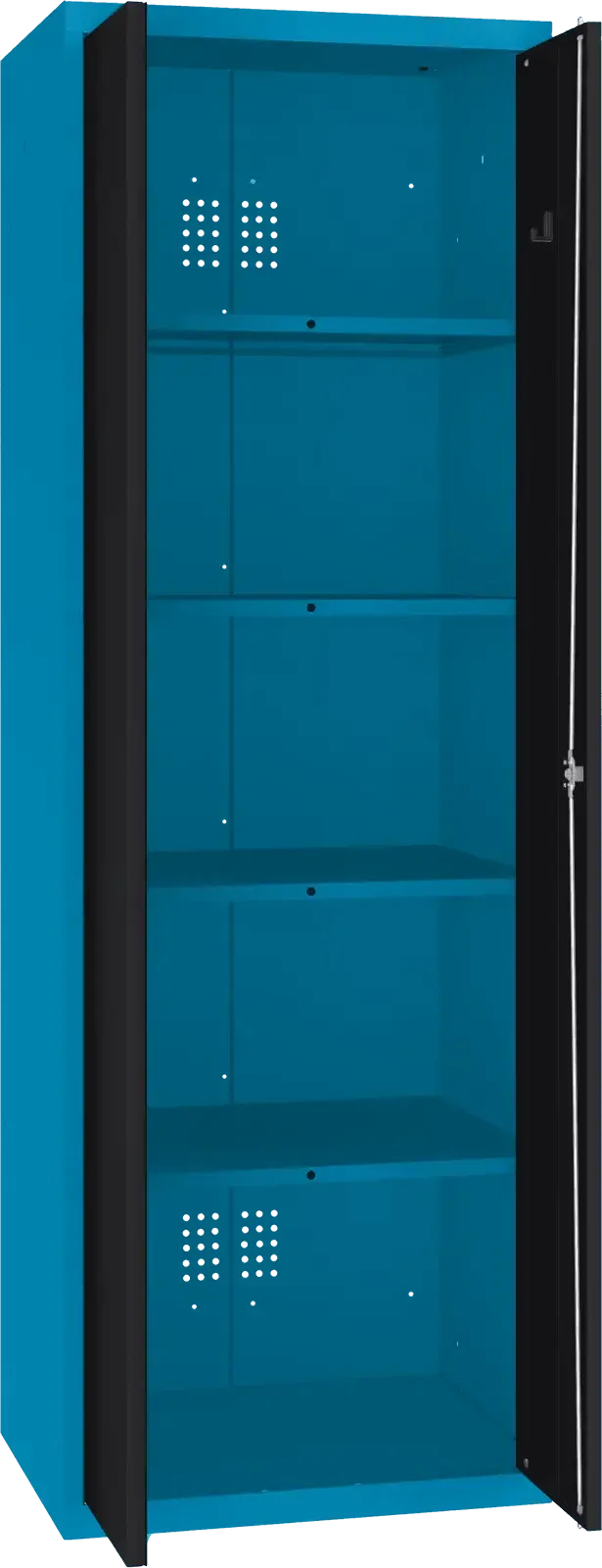 Inventāra skapis Classic 1800x600x500 mm – zils / melns