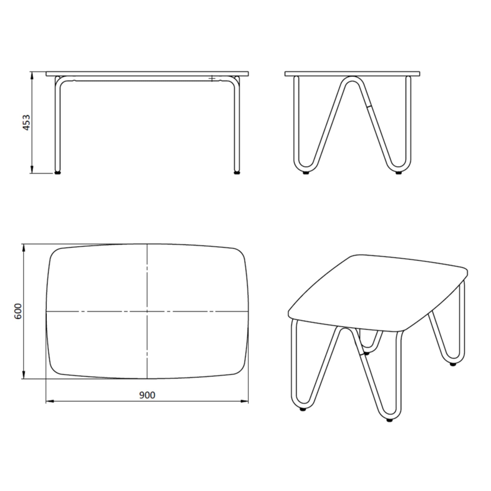 Kafijas galdiņš CLIP CLTB, BEJOT:, konfigurējams - Ergostock.lv