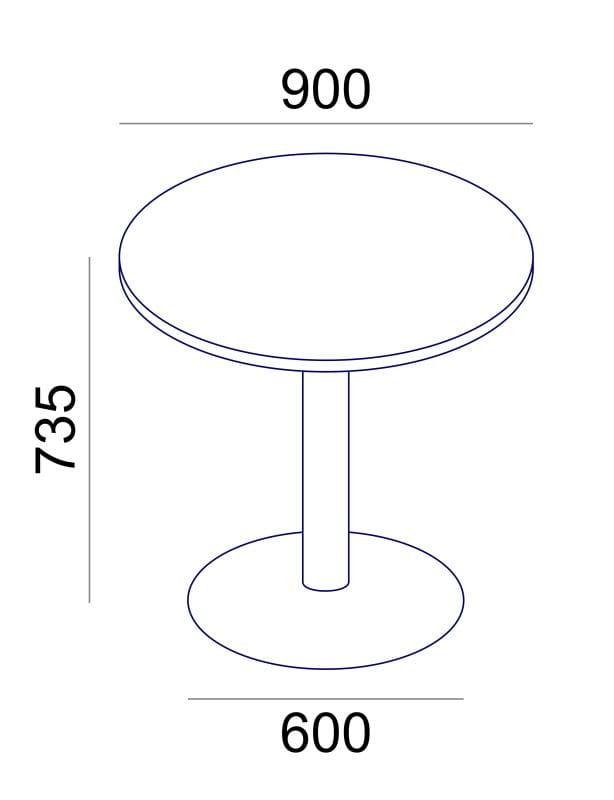 Kafijas galdiņš Montus XL, diametrs 90 cm, augstums 73 cm