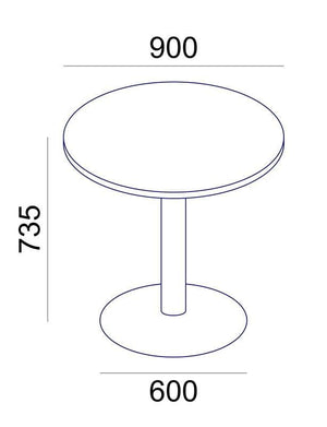 Kafijas galdiņš Montus XL, diametrs 90 cm, augstums 73 cm - Ergostock.lv