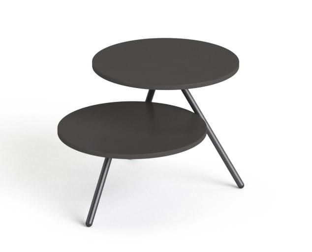 Kafijas galdiņš Round 2, diametrs 55 cm, augstums 50 un 77 cm – Grafīta / Melna